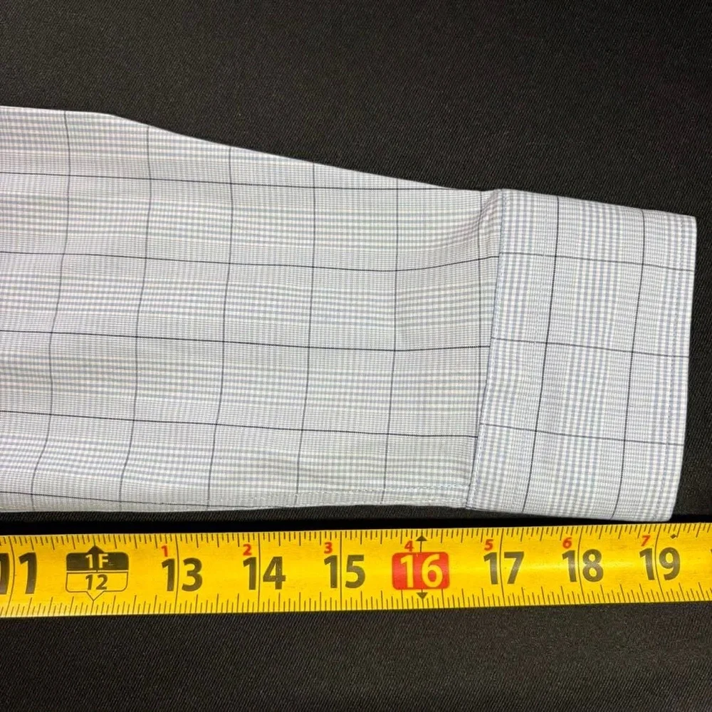 Banana Republic Light Blue Windowpane Dress Shirt